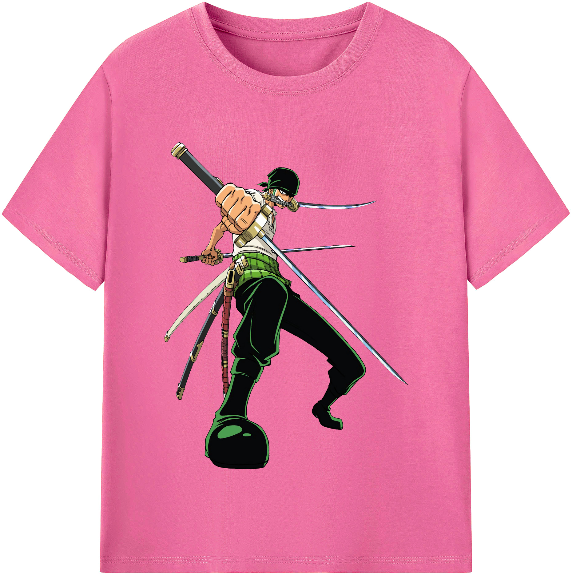 ワンピース ロロノア・ゾロ ONE PIECE Roronoa Zoro レディースカジュアルプリントTシャツ（綿100％）